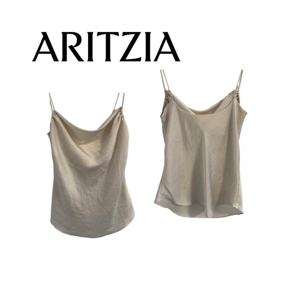 Aritzia Satin Cowl Neck Top